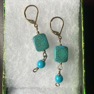 Vintage estate turquoise earrings